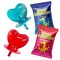 4E's Novelty Blue And Red Heart Wearable Candy Rings Candy Lollipops (30 Ct Bulk) - Heart Shaped Lollipops Individually Wrapped, Rings Candies Party Pack For Kids Valentines Day Candy Classroom Exchange